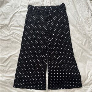 Torrid Black and White Polka Dot Wide Leg Pants